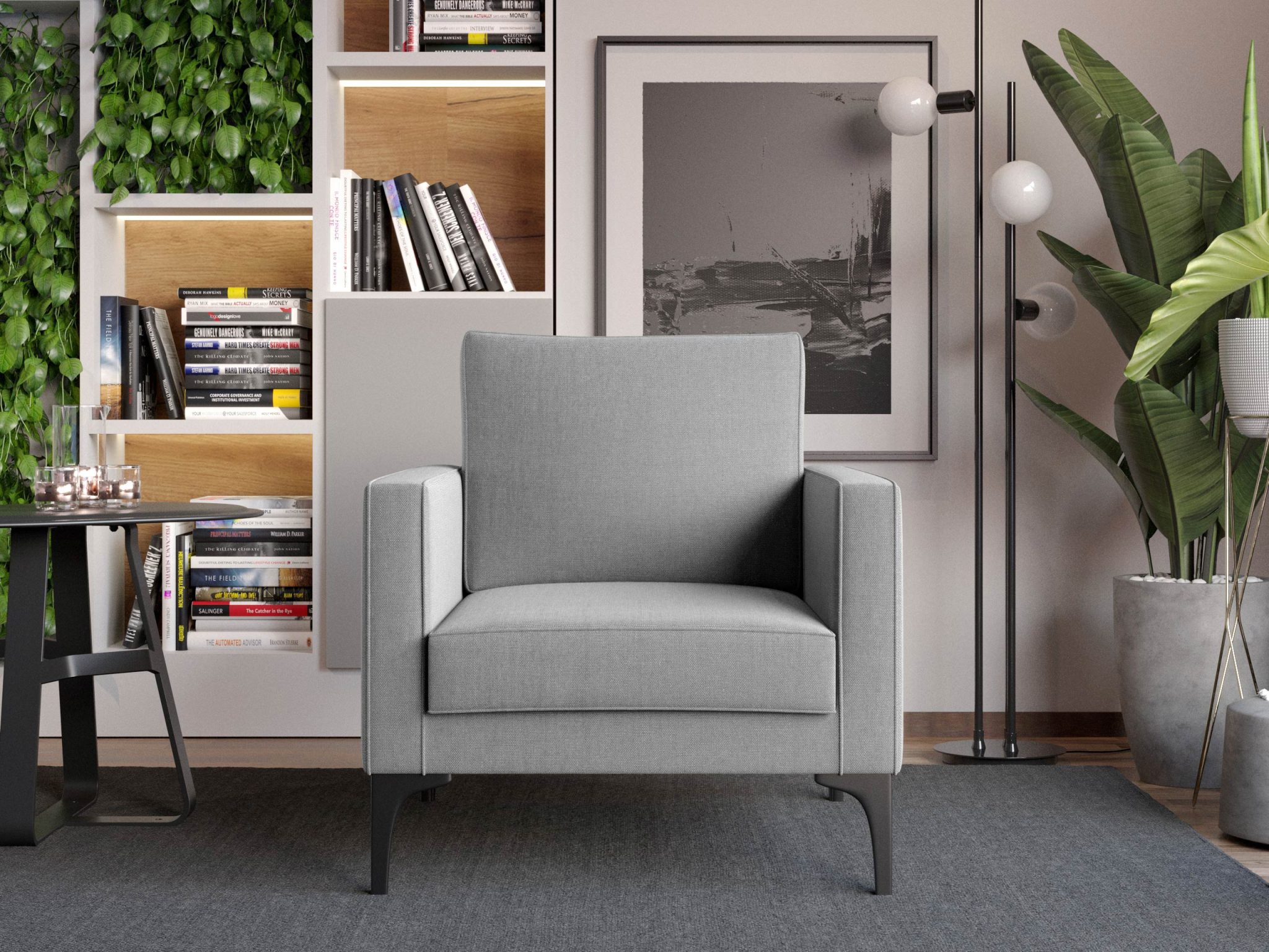 Fotoliu Rici Gri Deschis 1 Fotoliu Rici Gri Deschis