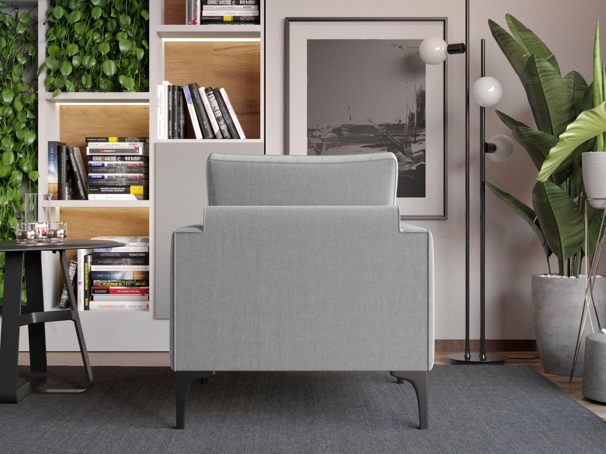 Fotoliu Rici Gri Deschis 4 Fotoliu Rici Gri Deschis - imagine 4