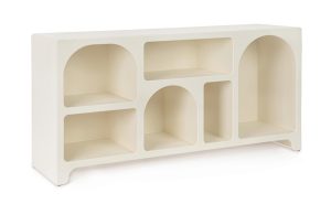Consola Creamy, Bizzotto, 120x35x60 cm, MDF, alb - imagine 2