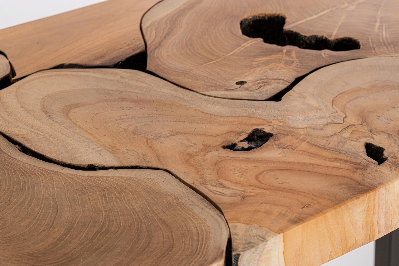 Consola Elwood, Bizzotto, 120 x 40 x 75 cm, radacini din lemn de tec/otel 3 Consola Elwood, Bizzotto, 120 x 40 x 75 cm, radacini din lemn de tec/otel - imagine 3