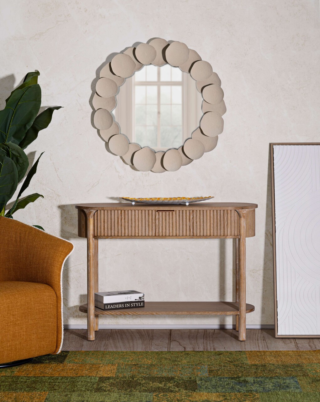 Consola Gothenburg, Mauro Ferretti, 110x40x80 cm, lemn de brad/MDF/fier, maro 4 Consola Gothenburg, Mauro Ferretti, 110x40x80 cm, lemn de brad/MDF/fier, maro - imagine 4