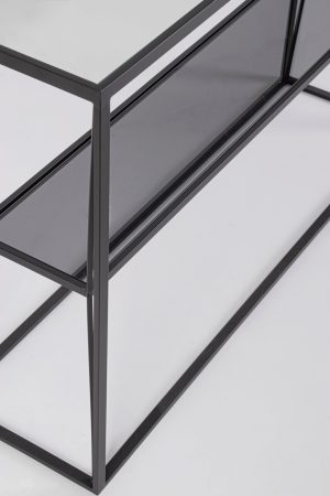 Consola Hydra, Bizzotto, 120 x 32 x 75 cm, otel/sticla temperata - imagine 3