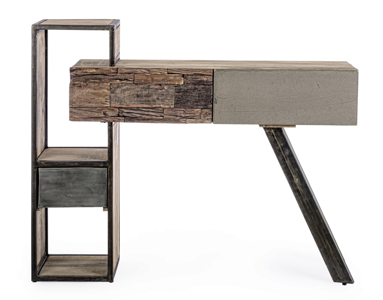 Consola Manchester, Bizzotto, 118x35x95 cm, lemn de mango/otel 2 Consola Manchester, Bizzotto, 118x35x95 cm, lemn de mango/otel - imagine 2