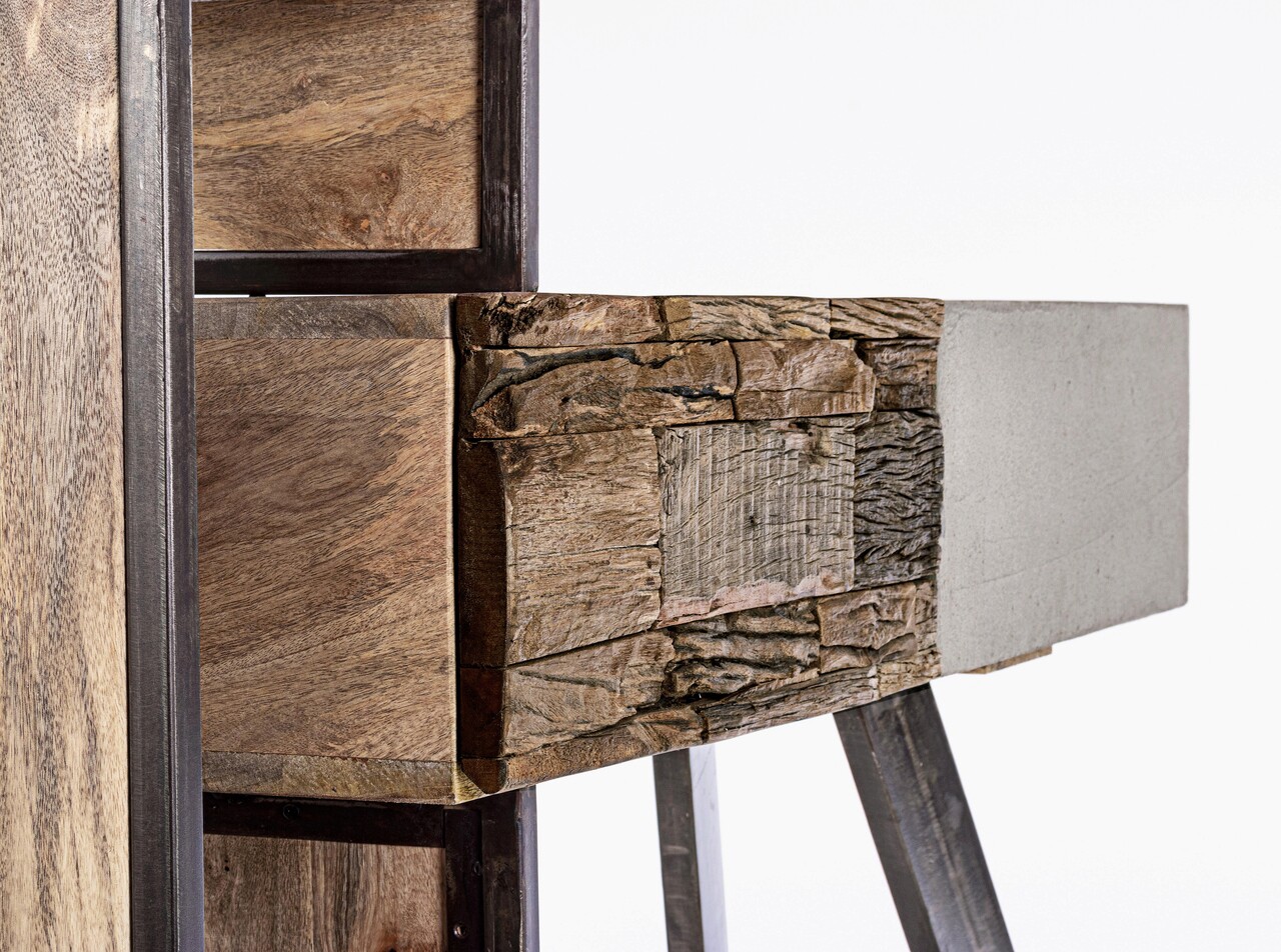 Consola Manchester, Bizzotto, 118x35x95 cm, lemn de mango/otel 8 Consola Manchester, Bizzotto, 118x35x95 cm, lemn de mango/otel - imagine 8