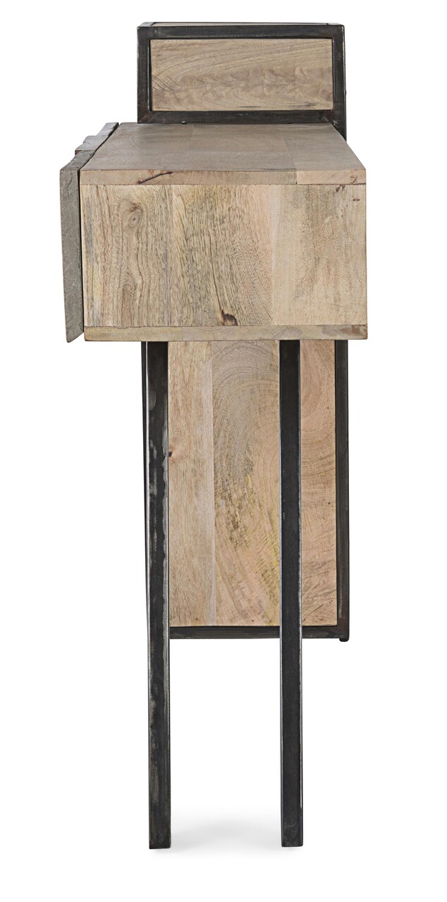Consola Manchester, Bizzotto, 160x38x95 cm, lemn de mango/otel 4 Consola Manchester, Bizzotto, 160x38x95 cm, lemn de mango/otel - imagine 4