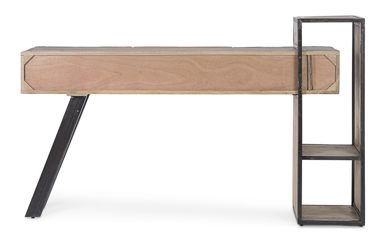 Consola Manchester, Bizzotto, 160x38x95 cm, lemn de mango/otel 5 Consola Manchester, Bizzotto, 160x38x95 cm, lemn de mango/otel - imagine 5