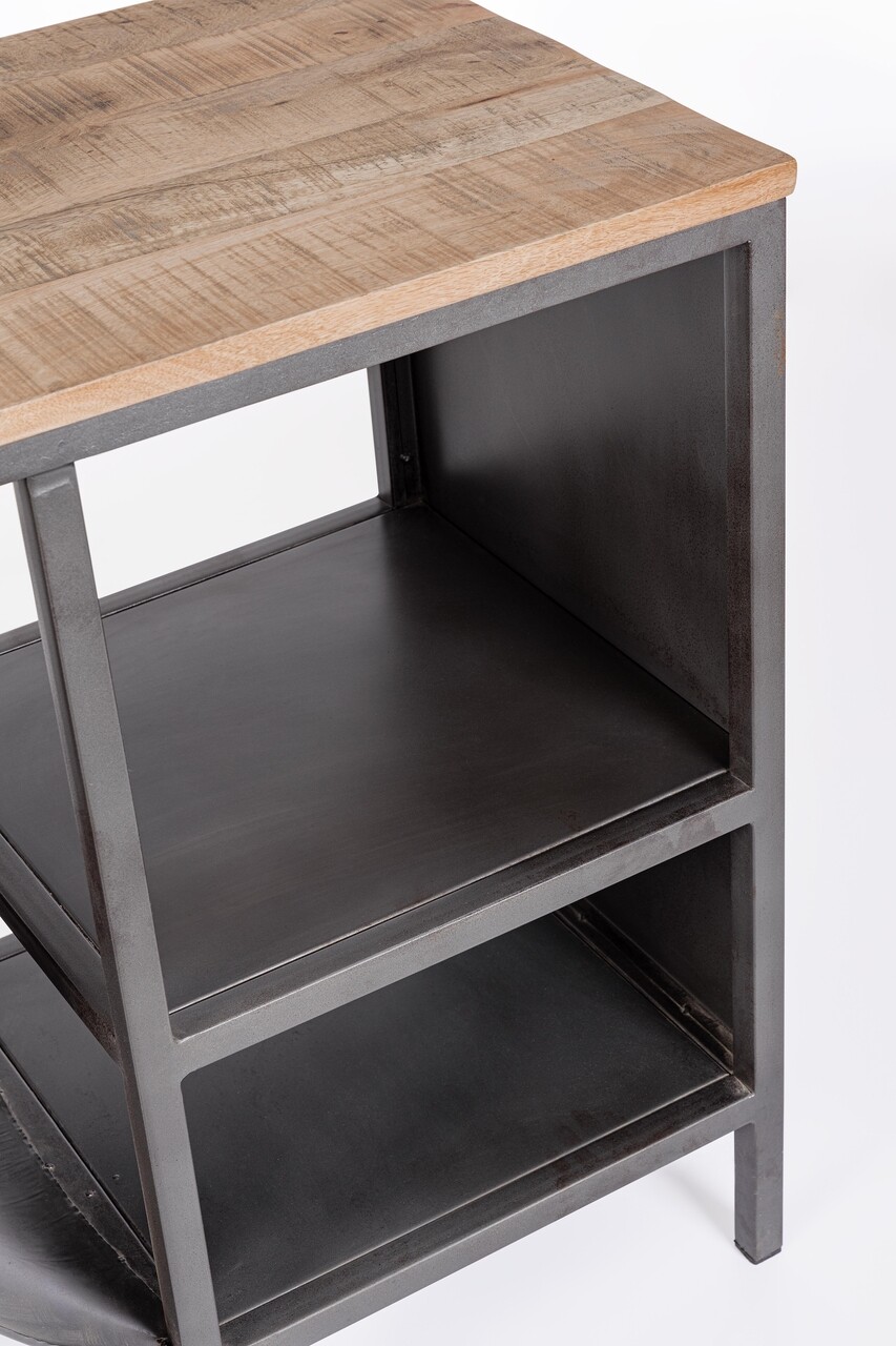 Consola Vespa, Bizzotto, 104 x 94 x 65 cm, lemn de mango/otel, handmade, gri 6 Consola Vespa, Bizzotto, 104 x 94 x 65 cm, lemn de mango/otel, handmade, gri - imagine 6