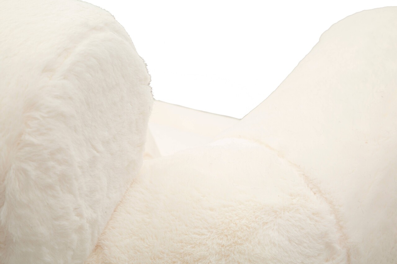 Fotoliu cu perna decorativa Soffy, Mauro Ferretti, 78x68x85 cm, lemn de pin/blana artificiala, alb/auriu 5 Fotoliu cu perna decorativa Soffy, Mauro Ferretti, 78x68x85 cm, lemn de pin/blana artificiala, alb/auriu - imagine 5