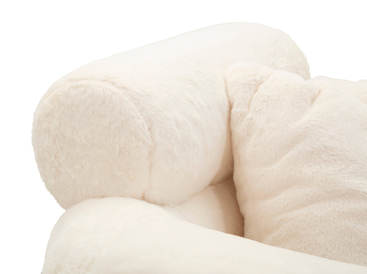 Fotoliu cu perna decorativa Soffy, Mauro Ferretti, 78x68x85 cm, lemn de pin/blana artificiala, alb/auriu 6 Fotoliu cu perna decorativa Soffy, Mauro Ferretti, 78x68x85 cm, lemn de pin/blana artificiala, alb/auriu - imagine 6