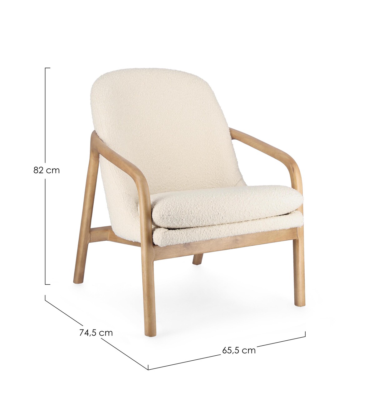 Fotoliu Elaide Pure, Bizzotto, 65.5 x 74.5 x 82 cm, lemn de pin/arbore de cauciuc/poliester 8 Fotoliu Elaide Pure, Bizzotto, 65.5 x 74.5 x 82 cm, lemn de pin/arbore de cauciuc/poliester - imagine 8