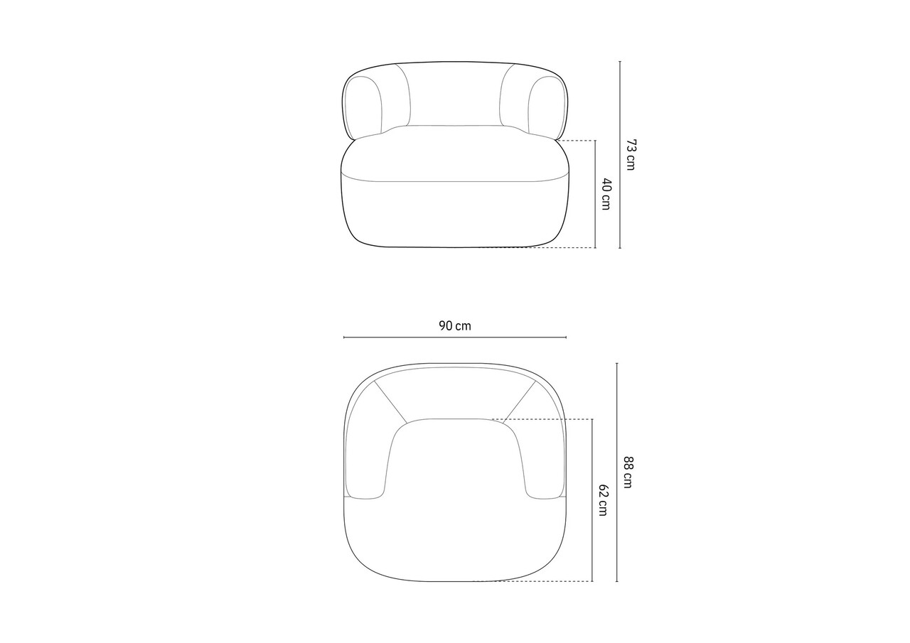 Fotoliu, Jenny-67, Micadoni Home, 90x88x73 cm, tesatura boucle, bej 5 Fotoliu, Jenny-67, Micadoni Home, 90x88x73 cm, tesatura boucle, bej - imagine 5