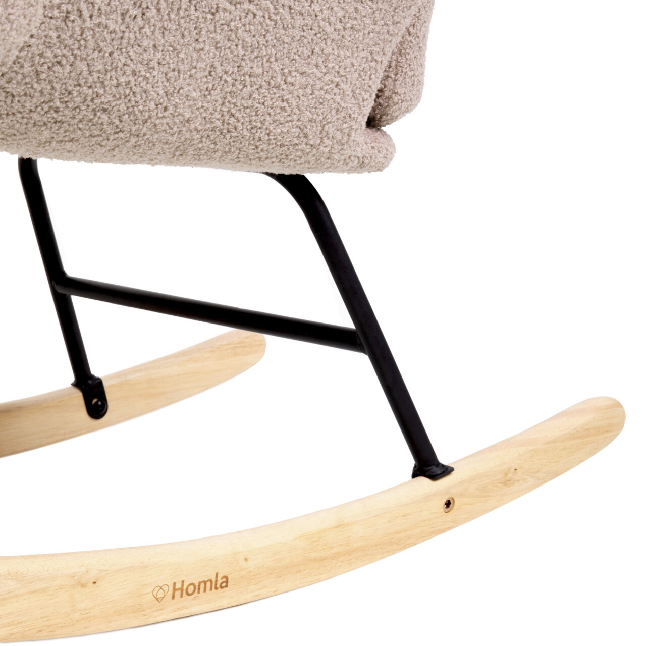 Fotoliu balansoar Moss Teddy Boucle, Homla, 76x64x93.5 cm, metal/poliester, bej 7 Fotoliu balansoar Moss Teddy Boucle, Homla, 76x64x93.5 cm, metal/poliester, bej - imagine 7