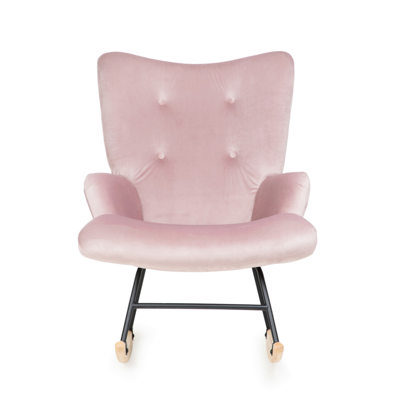 Fotoliu balansoar Moss, Homla, 76x64x93 cm, metal/catifea din poliester, roz 4 Fotoliu balansoar Moss, Homla, 76x64x93 cm, metal/catifea din poliester, roz - imagine 4