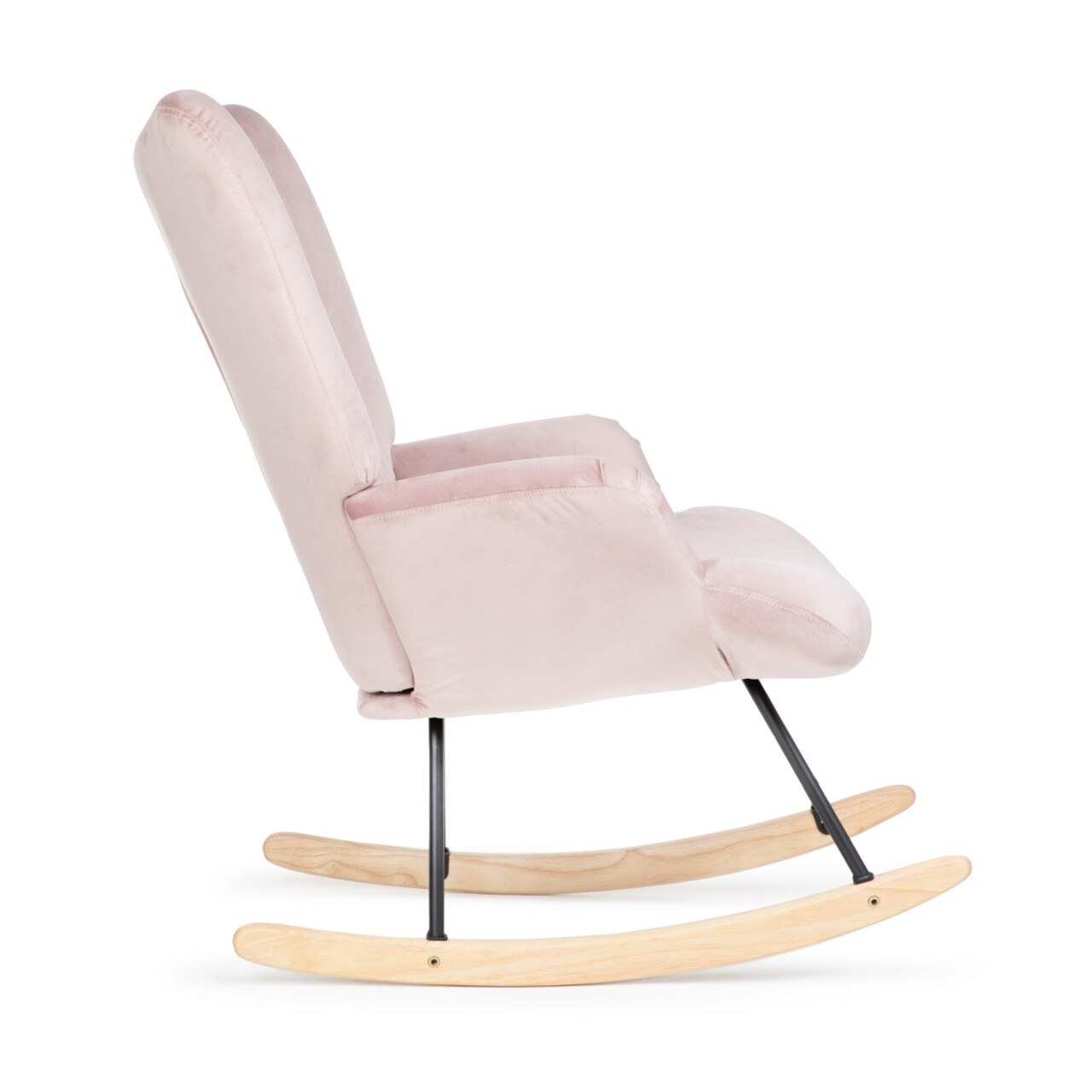 Fotoliu balansoar Moss, Homla, 76x64x93 cm, metal/catifea din poliester, roz 5 Fotoliu balansoar Moss, Homla, 76x64x93 cm, metal/catifea din poliester, roz - imagine 5