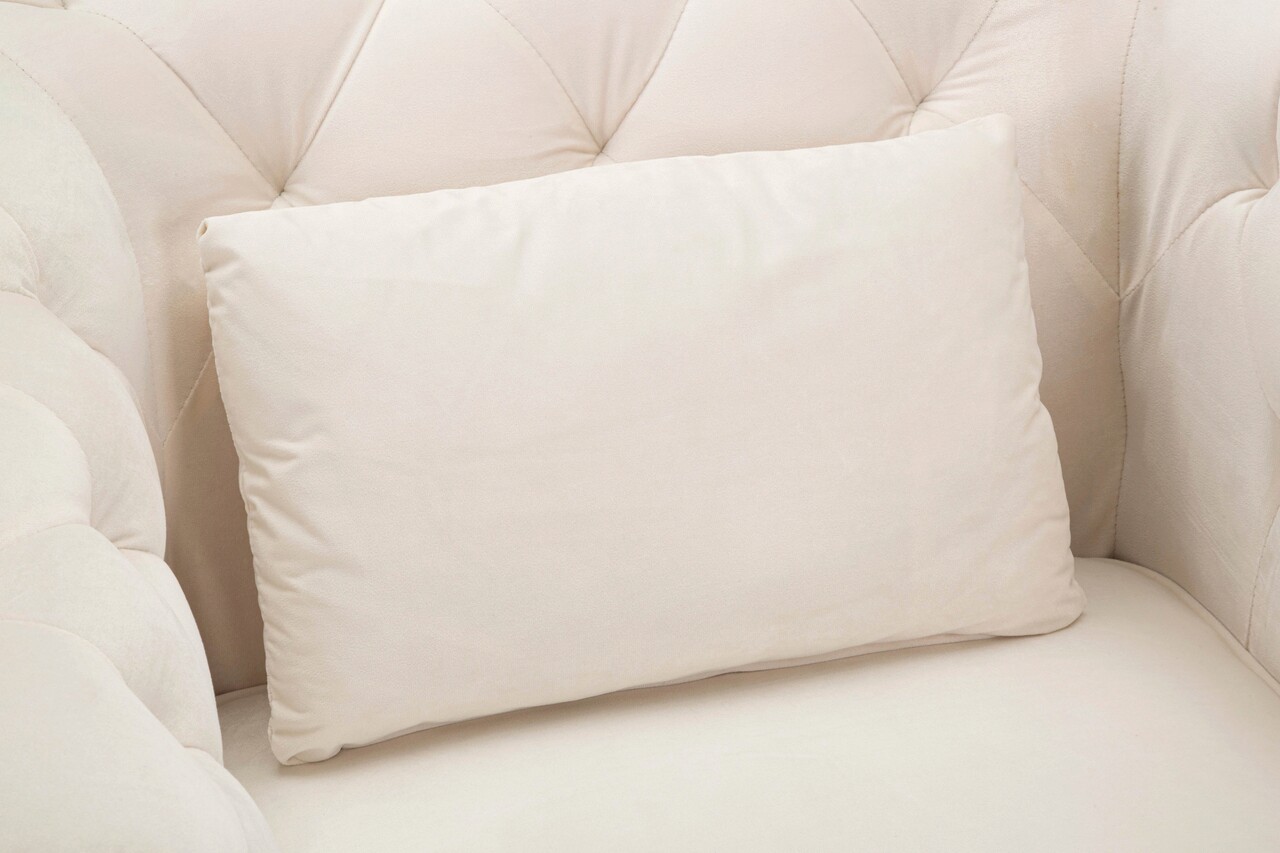 Fotoliu, Praga, Mauro Ferretti, 93 x 86 x 71 cm, lemn de eucalipt/poliester/metal, crem/auriu 7 Fotoliu, Praga, Mauro Ferretti, 93 x 86 x 71 cm, lemn de eucalipt/poliester/metal, crem/auriu - imagine 7