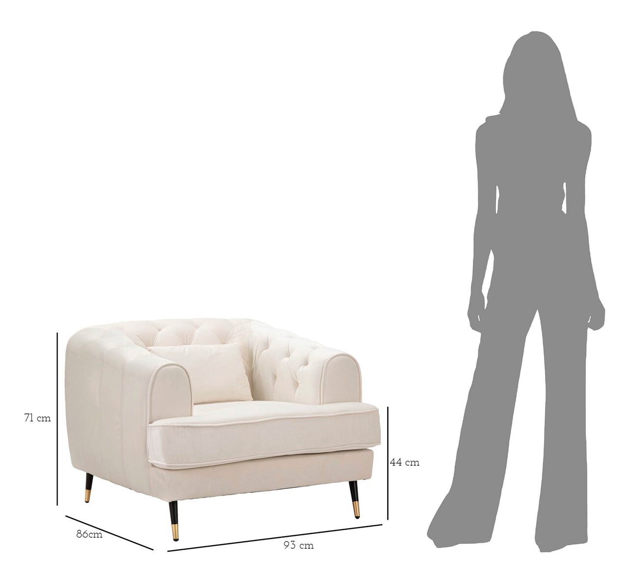 Fotoliu, Praga, Mauro Ferretti, 93 x 86 x 71 cm, lemn de eucalipt/poliester/metal, crem/auriu 10 Fotoliu, Praga, Mauro Ferretti, 93 x 86 x 71 cm, lemn de eucalipt/poliester/metal, crem/auriu - imagine 10