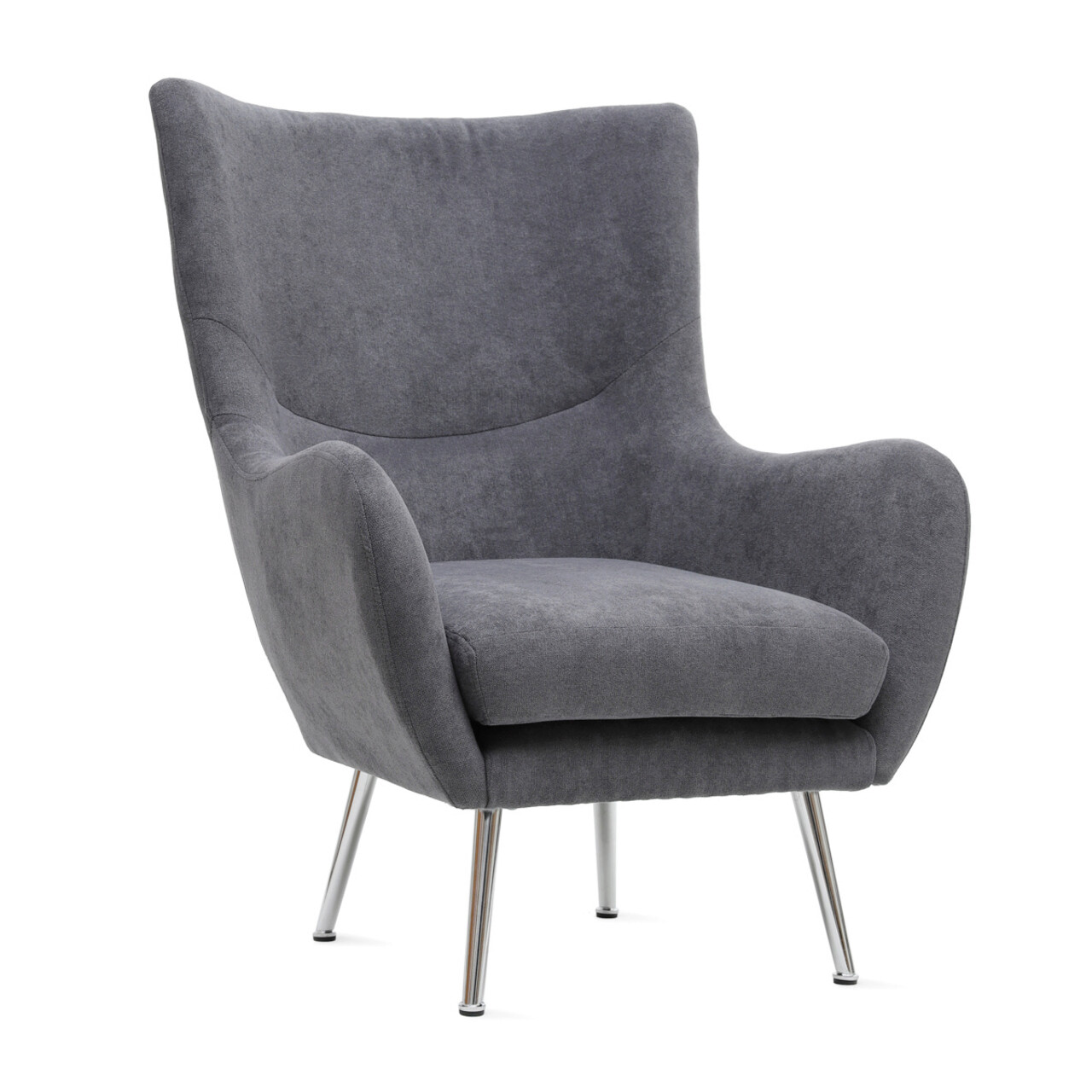 Fotoliu Sammas, Homla, 74x73x93 cm, metal/poliester, graphite 2 Fotoliu Sammas, Homla, 74x73x93 cm, metal/poliester, graphite - imagine 2