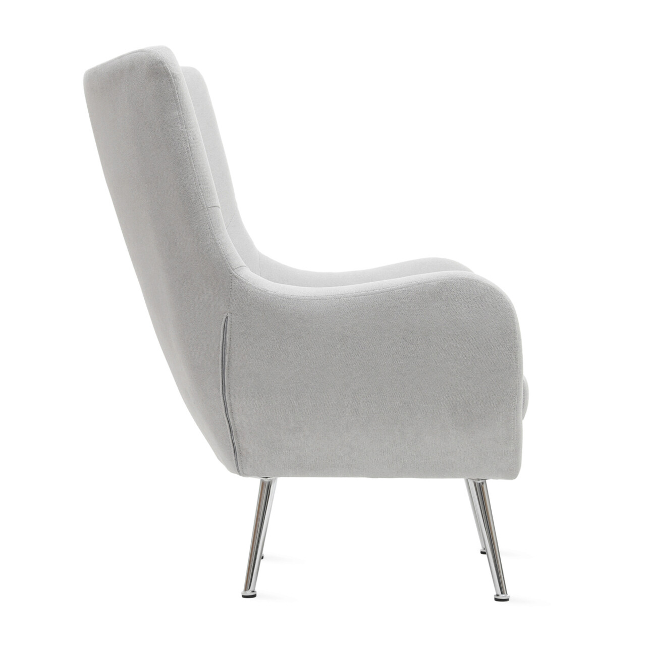 Fotoliu Sammas, Homla, 74x73x93 cm, metal/poliester, gri deschis 5 Fotoliu Sammas, Homla, 74x73x93 cm, metal/poliester, gri deschis - imagine 5