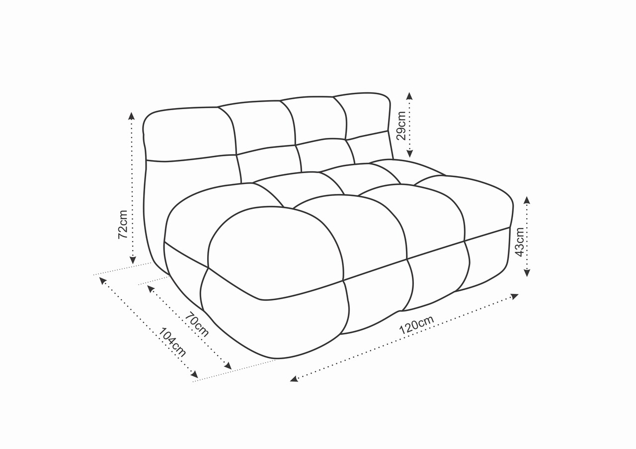 Fotoliu Santa Fe, 120x104x72 cm, Reyat Cream 7 Fotoliu Santa Fe, 120x104x72 cm, Reyat Cream - imagine 7
