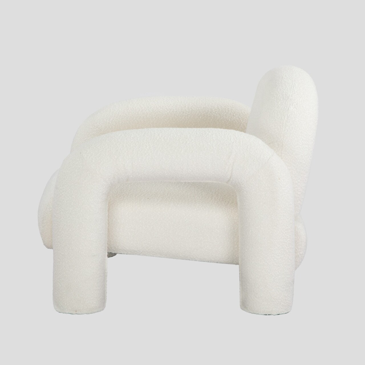 Fotoliu Sedia, Homla, 95x88x70 cm, metal/MDF/tesatura teddy boucle, ecru 4 Fotoliu Sedia, Homla, 95x88x70 cm, metal/MDF/tesatura teddy boucle, ecru - imagine 4