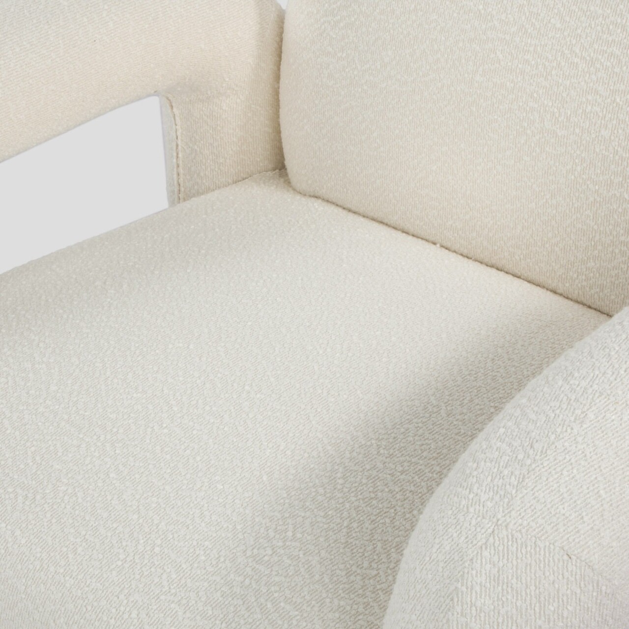 Fotoliu Sedia, Homla, 95x88x70 cm, metal/MDF/tesatura teddy boucle, ecru 5 Fotoliu Sedia, Homla, 95x88x70 cm, metal/MDF/tesatura teddy boucle, ecru - imagine 5